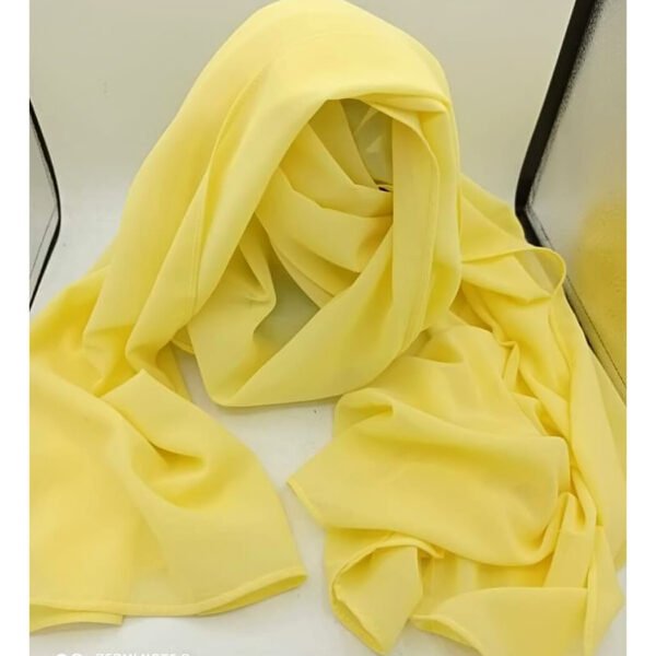 Full-Coverage Bubble Chiffon Hijab in Yellow