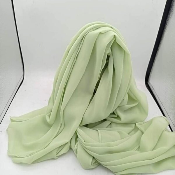 Full-Coverage Bubble Chiffon Hijab in Aqua