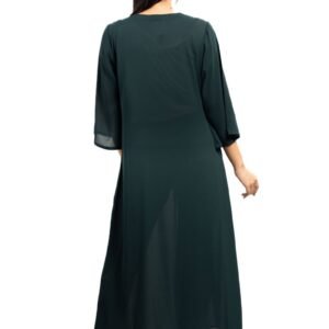Jade Green Georgette Karchupi Ornamented Gown