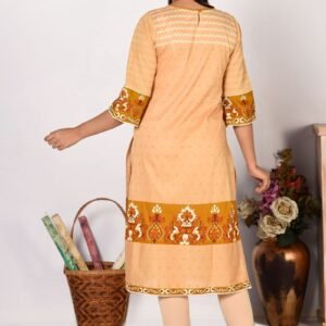 Sepia Voile Printed Kurti