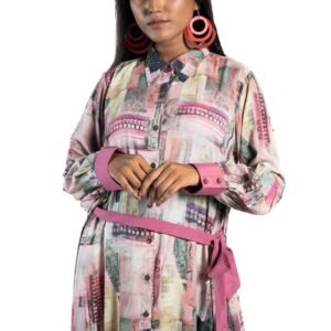 Multicolour Linen Kurti