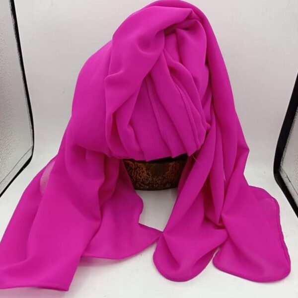 Full-Coverage Bubble Chiffon Hijab in Light Magenta