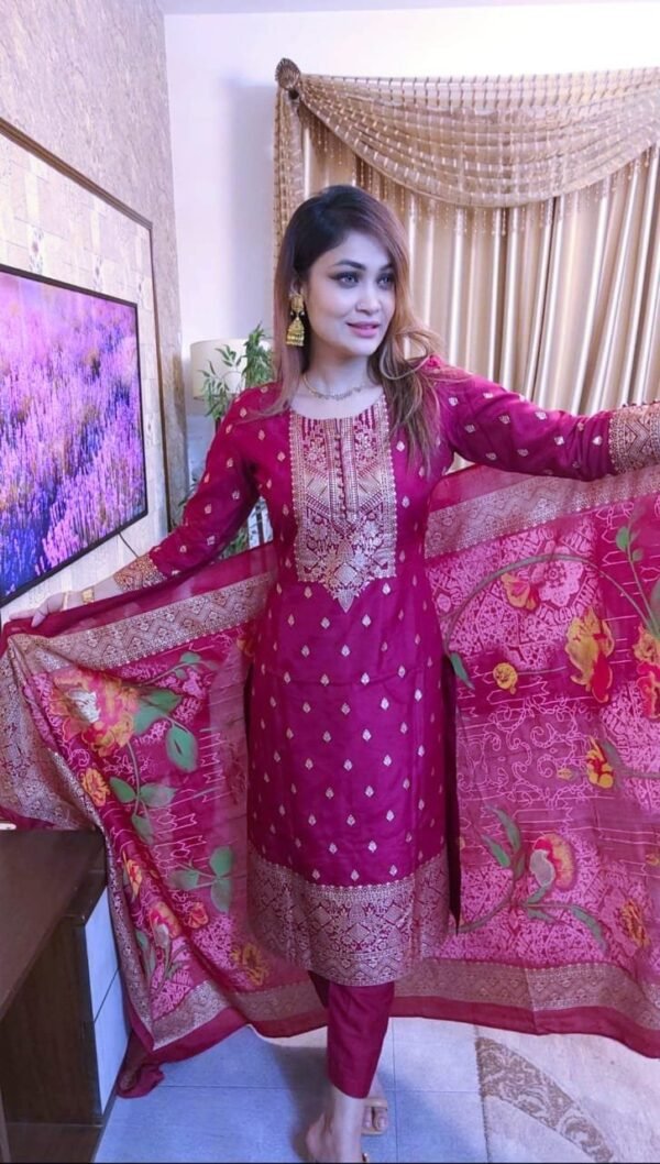 Afsan pure cotton three-piece in Koliza