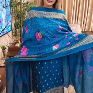 Afsan pure cotton three-piece in Tore