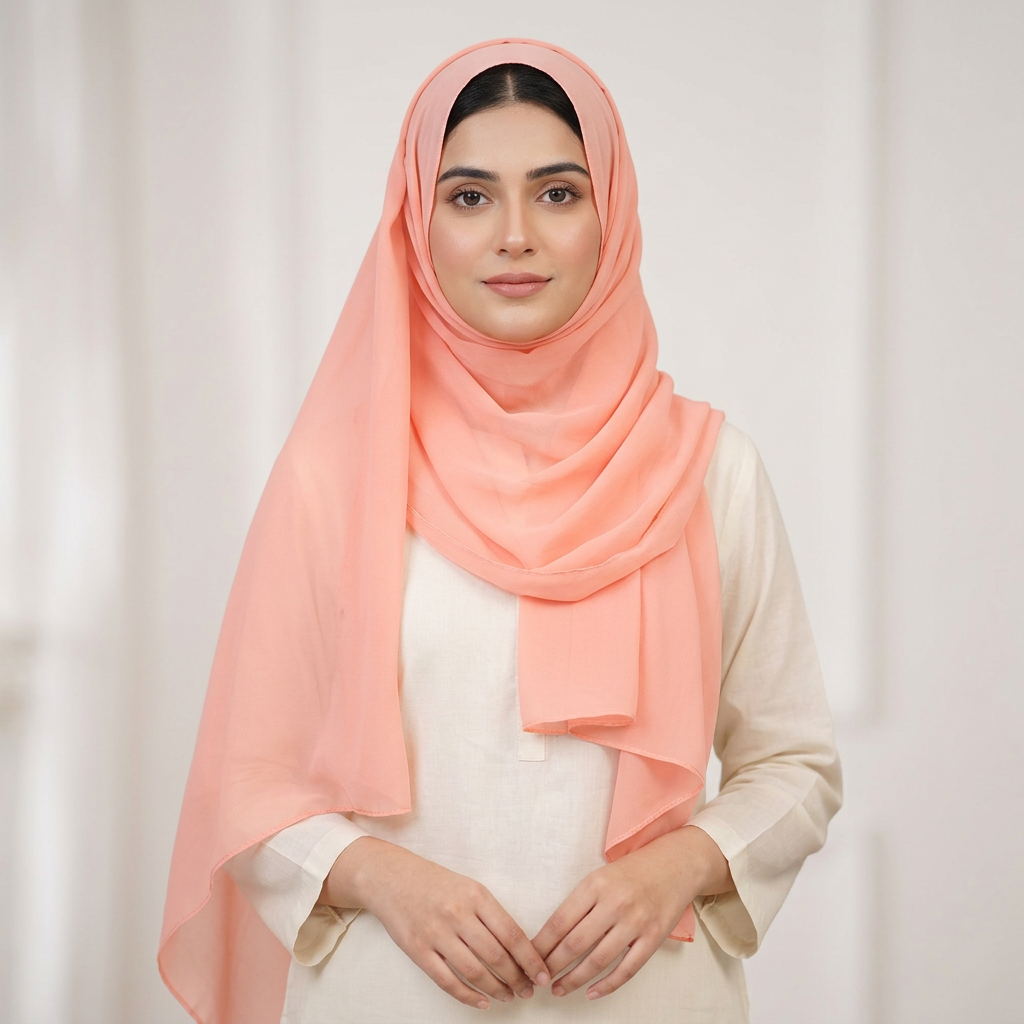 Full-Coverage Bubble Chiffon Hijab